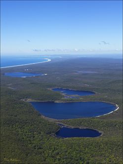 Lake Jennings, Lake Birrbean, Lake Barga, Lake Benaroon - Fraser Island - QLD SQ V (PBH4 00 17786)